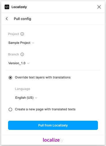Figma plugin pull translations from Localizely