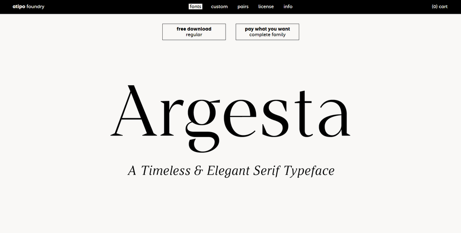 Argesta Font