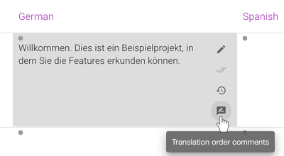 Translation order comments