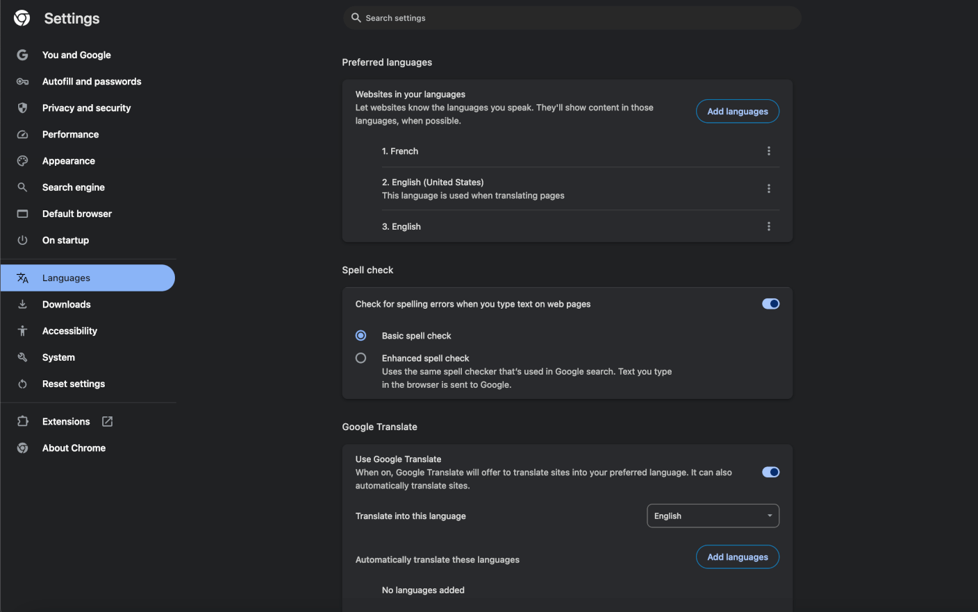Detecting browser language