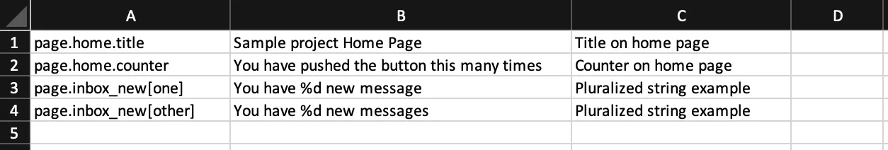 Excel sample file