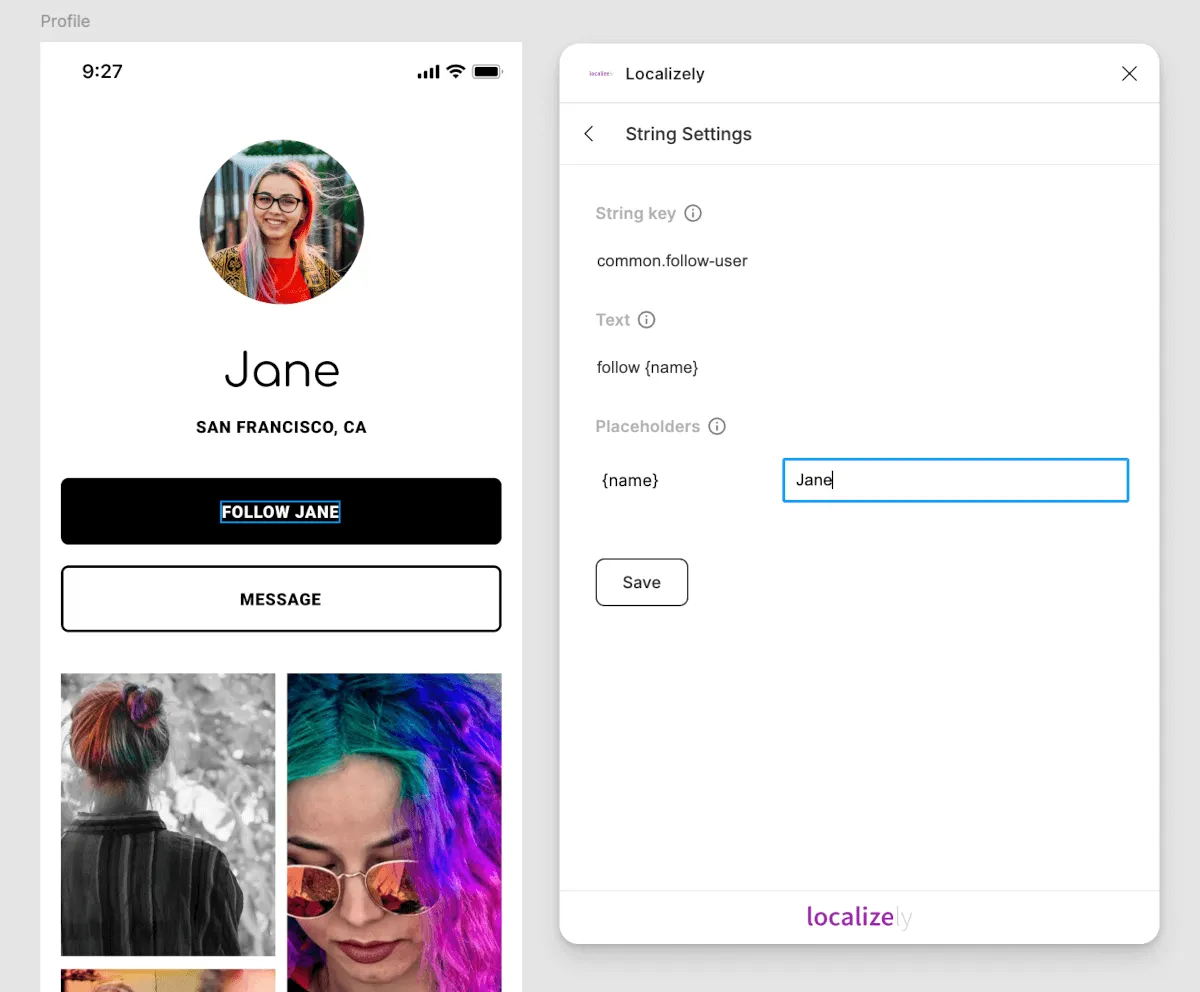 Figma plugin placeholders config