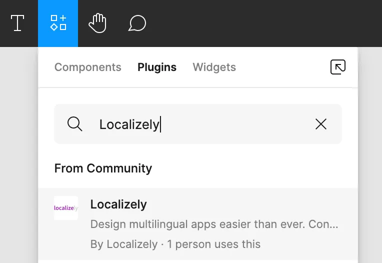 Figma plugin search