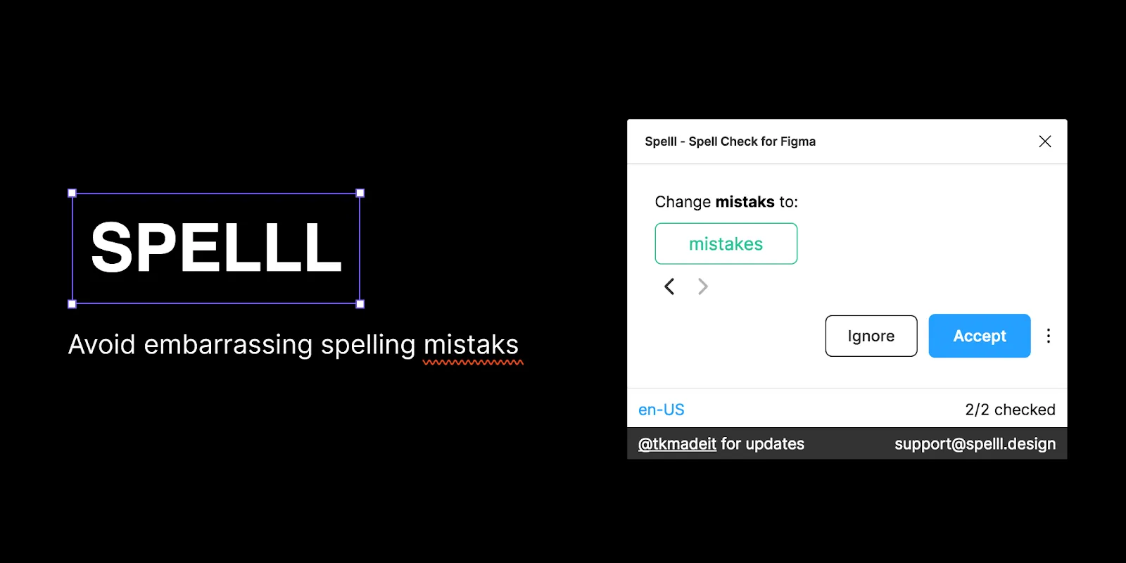 Figma plugin for spelling