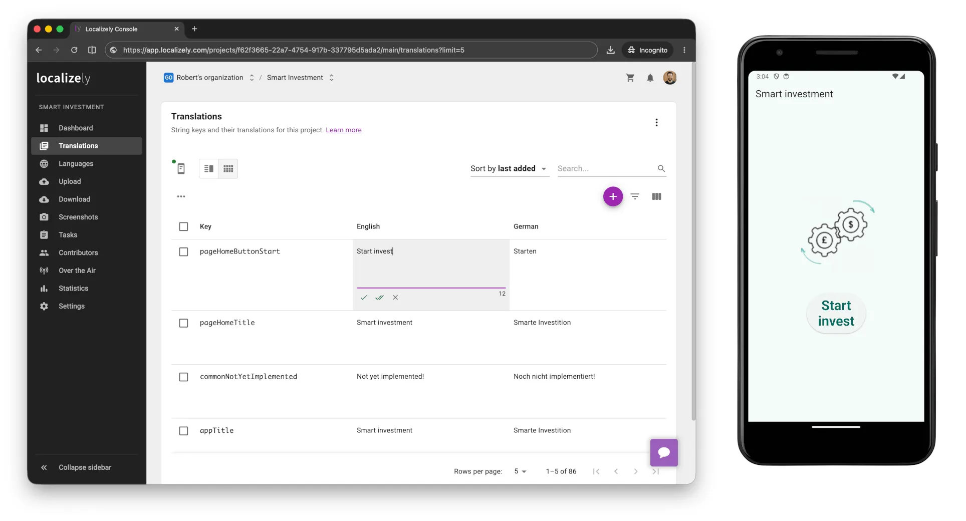 Flutter In-Context Editing demo