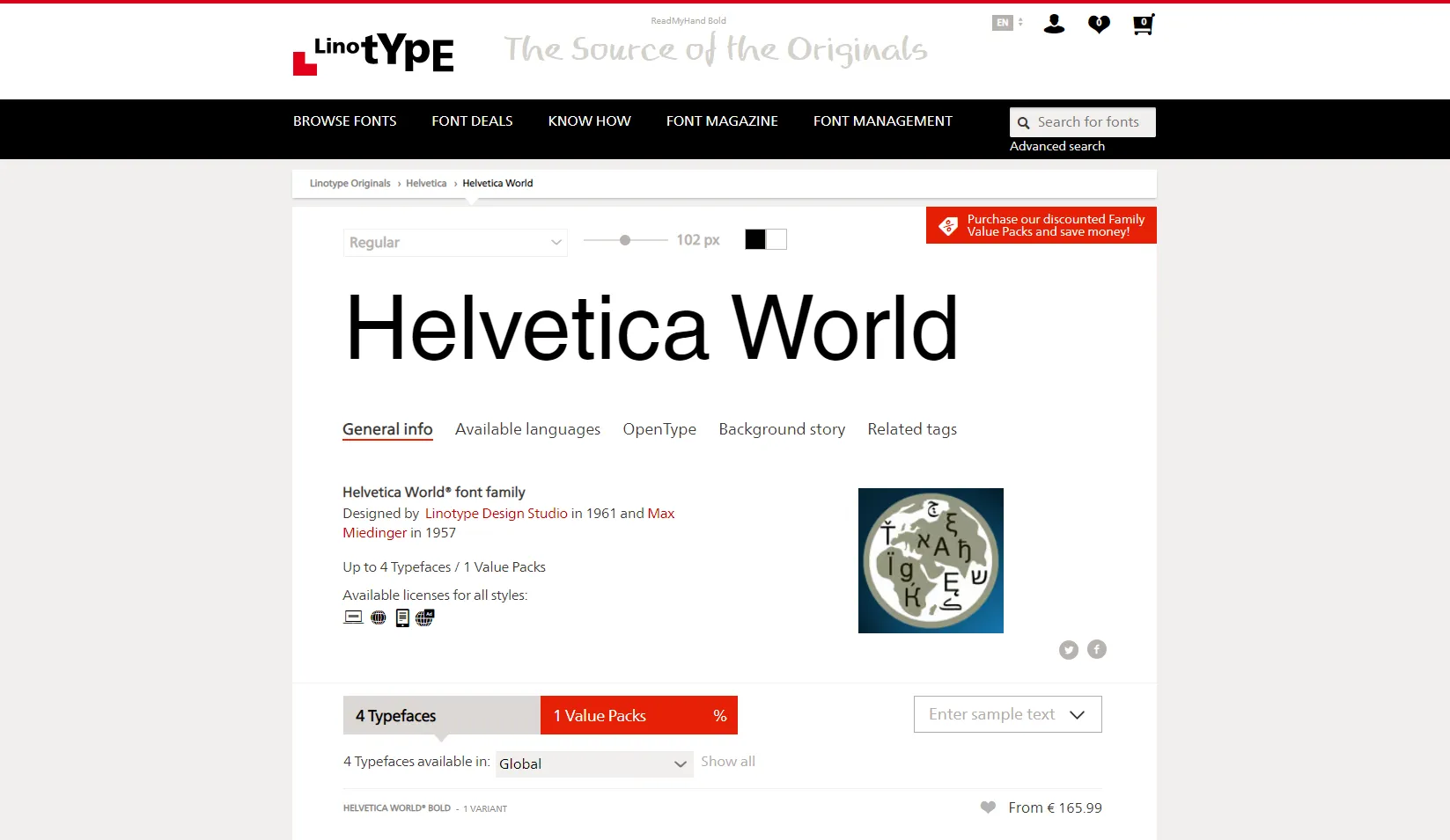 Helvetica World Font