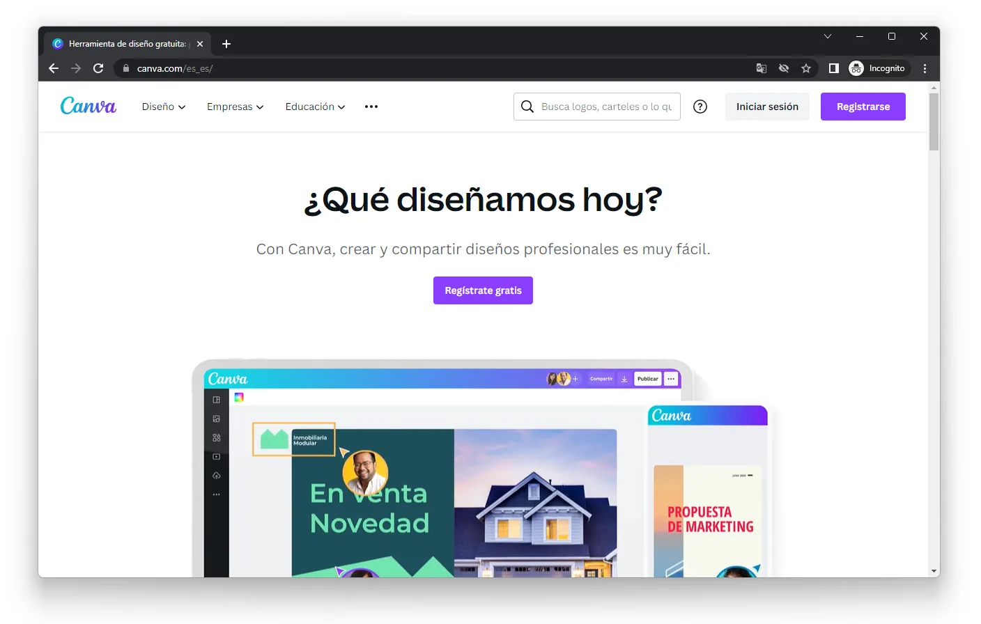 Canva - Landing page Spanish (Spain)