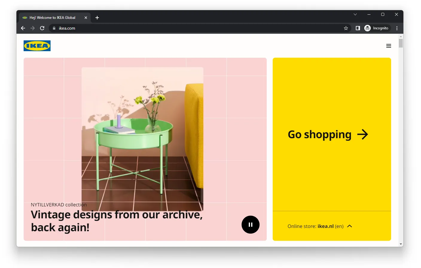 Ikea - Landing page Netherlands (English)