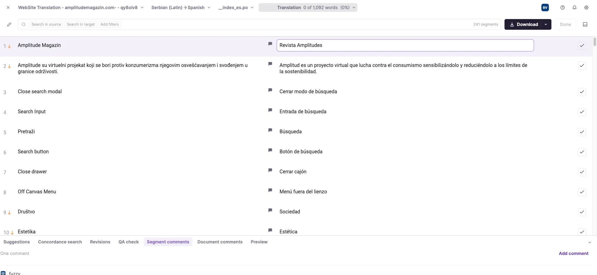 smartcat translation management