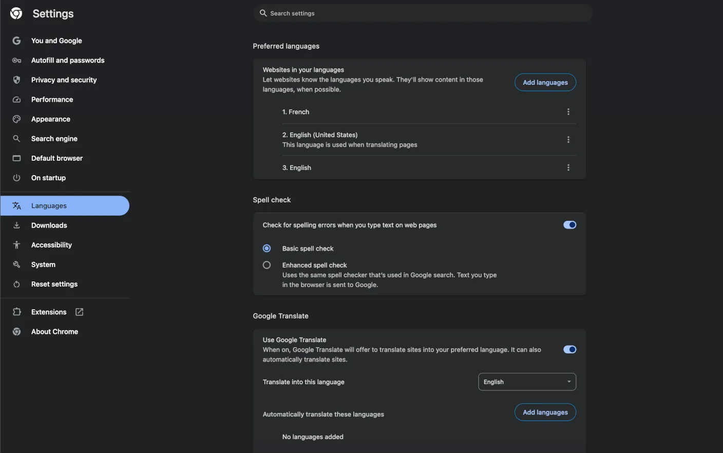 Detecting browser language