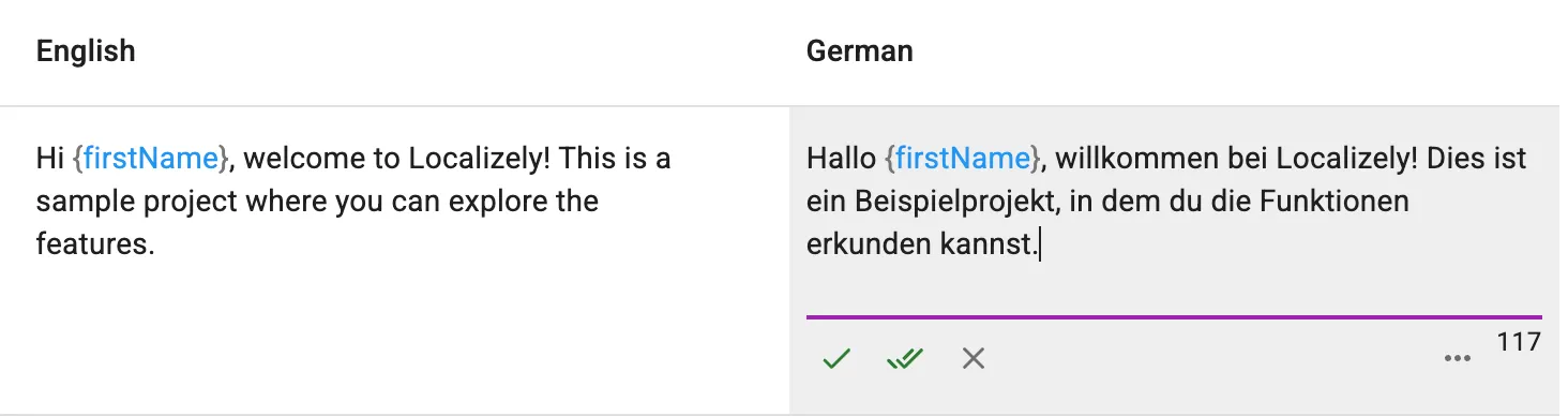 Translation editor