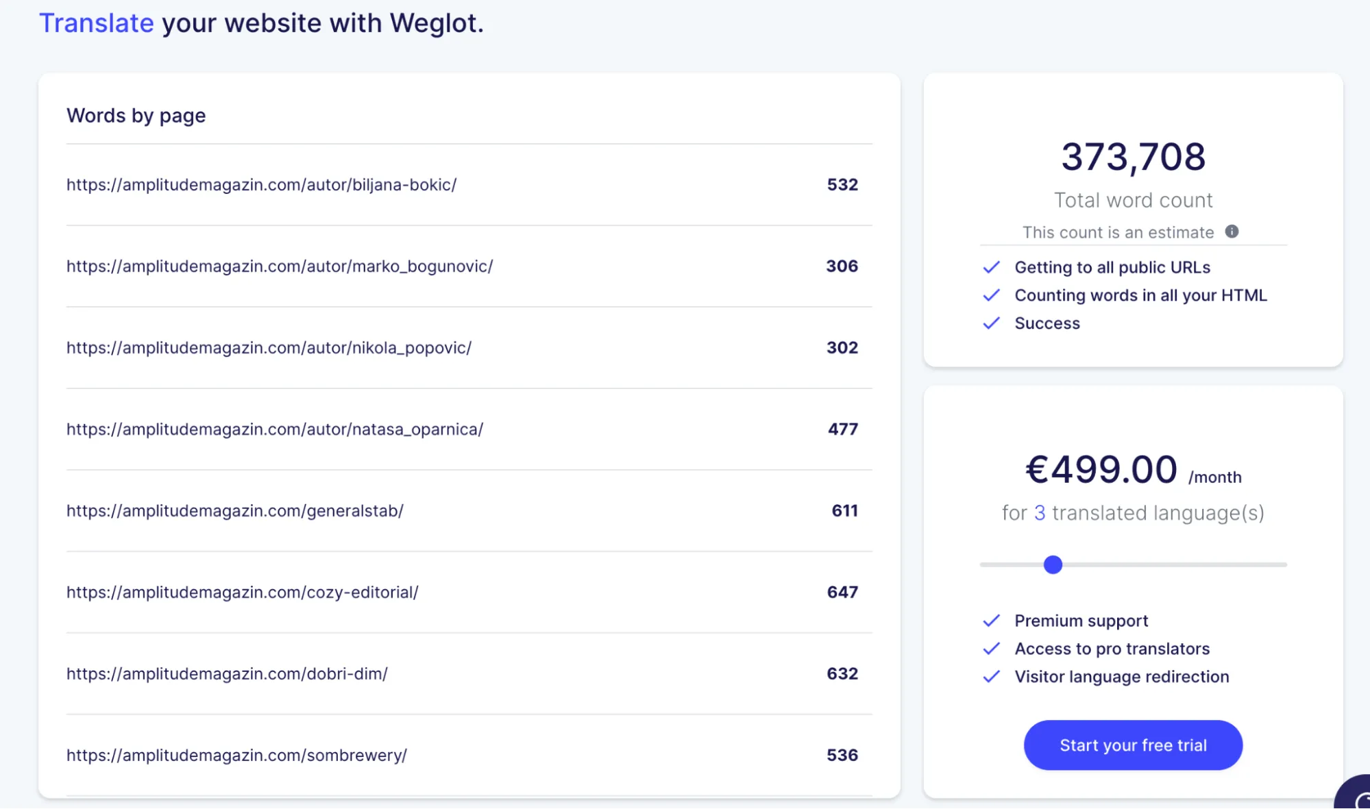 weglot translation management